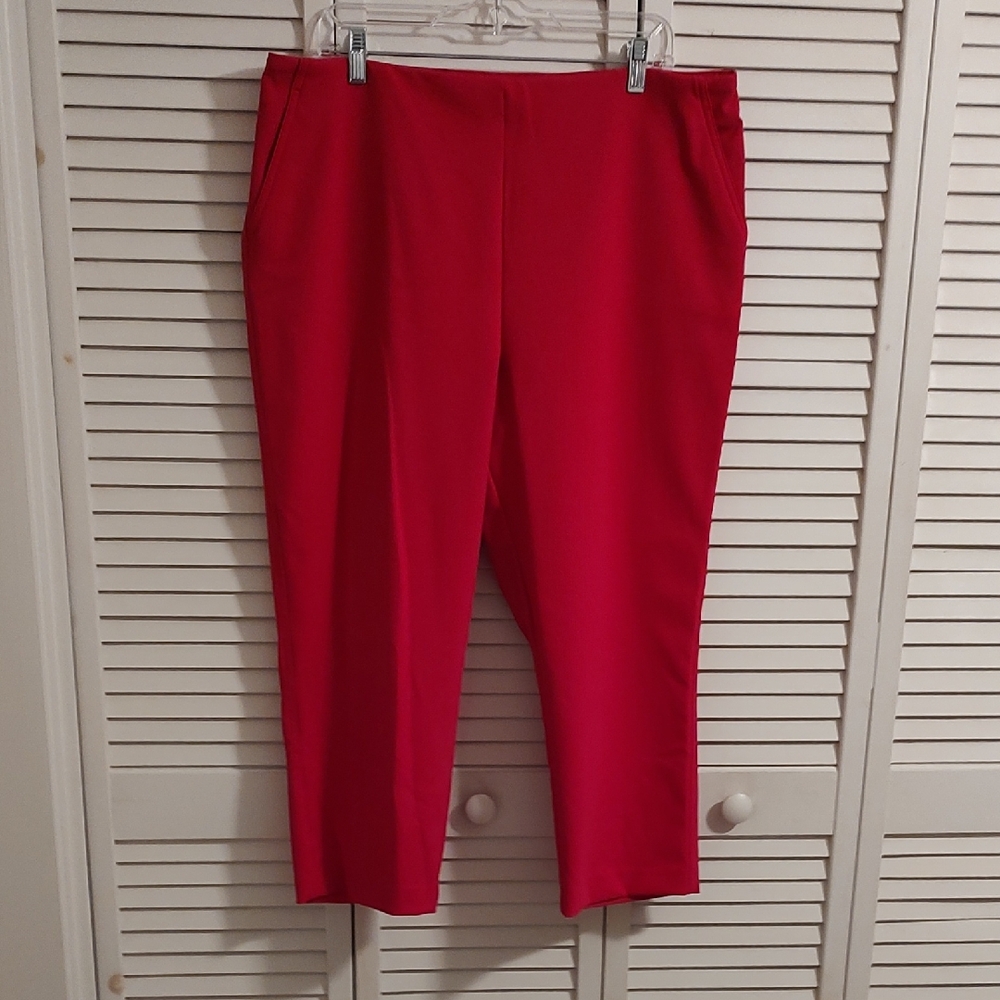 Rachel Zoe Hot Pink Cropped Straight-Leg Pants